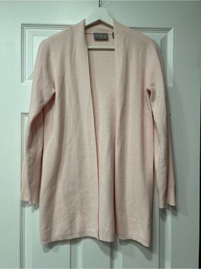 Cyrus Open-Front Knit Cardigan - Pale Pink